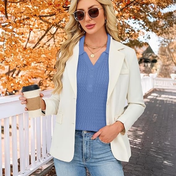 Blooming Jelly Women's Cable Knit Sweater Long Sleeve Pullover Tops 2025 Fall Fa - Picture 5 of 6